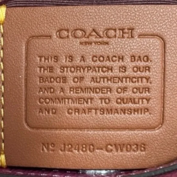 Coach “Carmen” Mini Crinkled Leather Crossbody NWT - Picture 5 of 15